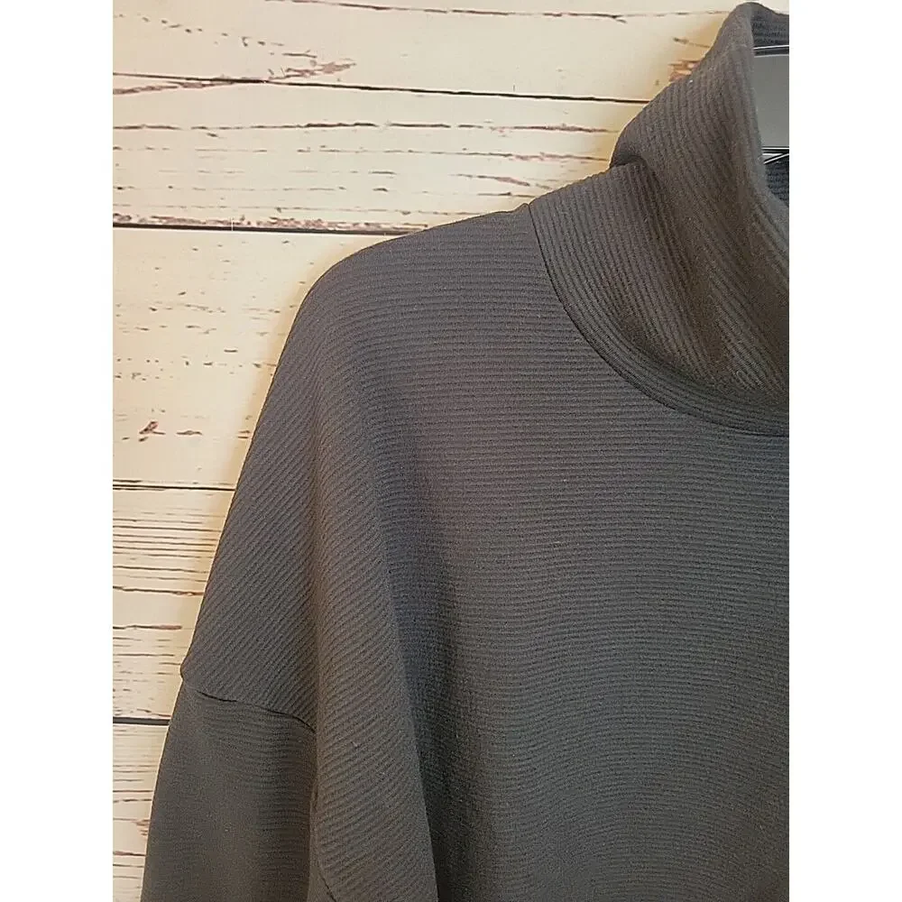 Banana Republic Black Ottoman Turtleneck‎ Fleece Sweatshirt Men's Size Large